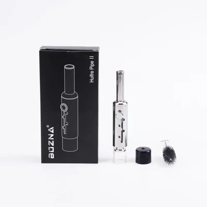 5-Level Adjustable Dry Herb Pipe, Metal Smoking Pipe with Glass Tube, Reusable Durable Tobacco Pipe Smoking Accessories