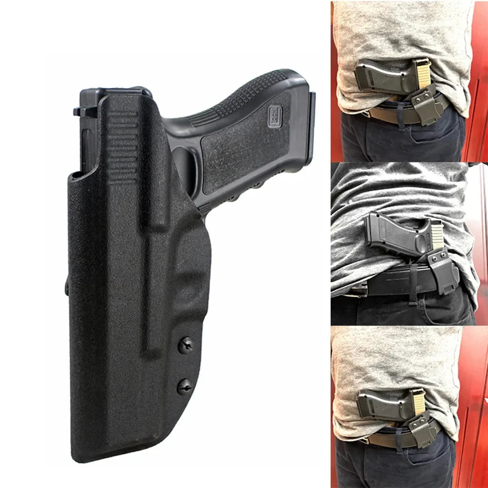 Ultimate Concealment Kydex IWB Holster for Glock 17/22/31 - Custom Molded, Adjustable Retention, Quick Draw