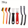 5/6/7pcs Cleaning Tool Set Multi-Surface Durable Brush Scraper for Gas Stove Range Hood Grime Removal Tools Home Outdoor Cleaner