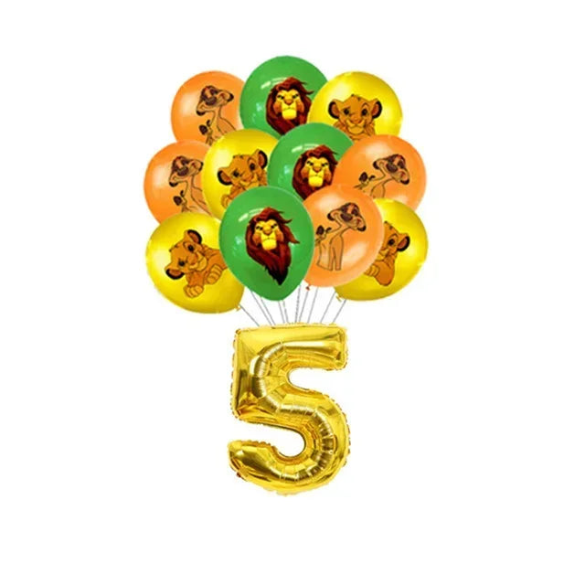 Simba Lion King Birthday Party Decorations Disposable Tableware Balloon Tablecloth Napkin Cup Cake Topper for Kids Baby Shower