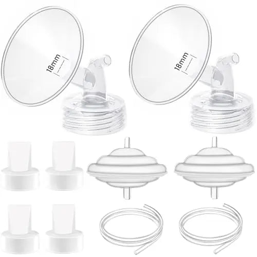 Flange Pump Parts Compatible Spectra S1 S2 9 Breast Pumps Replacement,Include Flange Backflow Protector Membrane Duckbill Valve