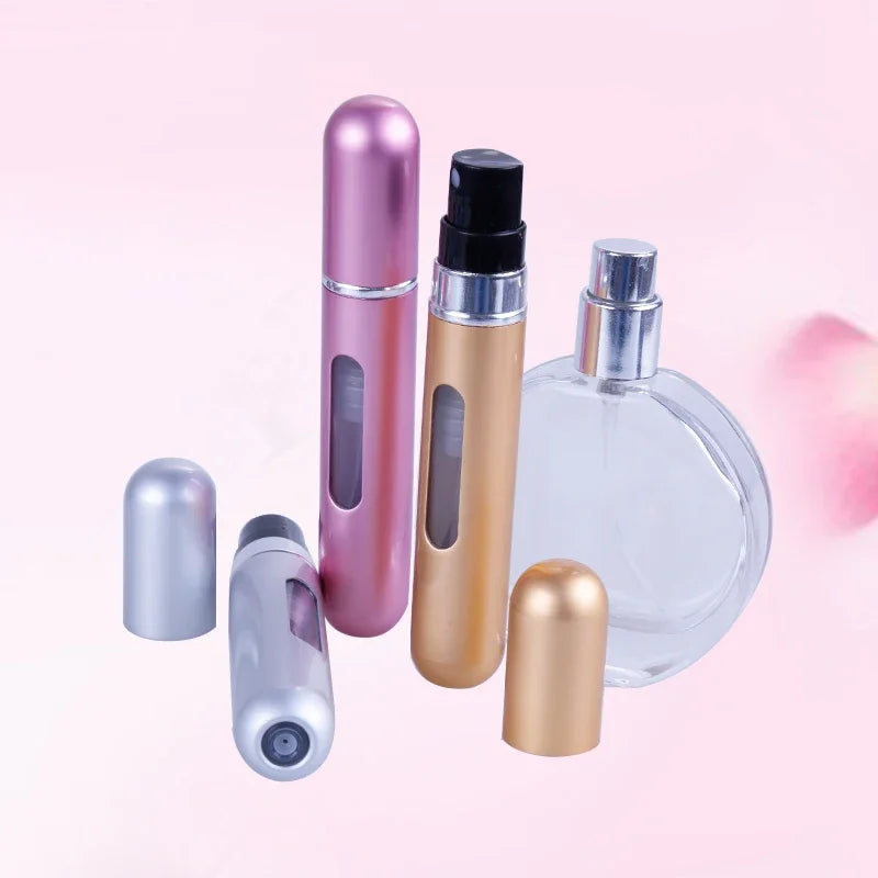 5PCS 5ml Portable Mini Refillable Perfume Bottle Spray Scent Pump Empty Cosmetic Container Atomizer Bottle for Travel