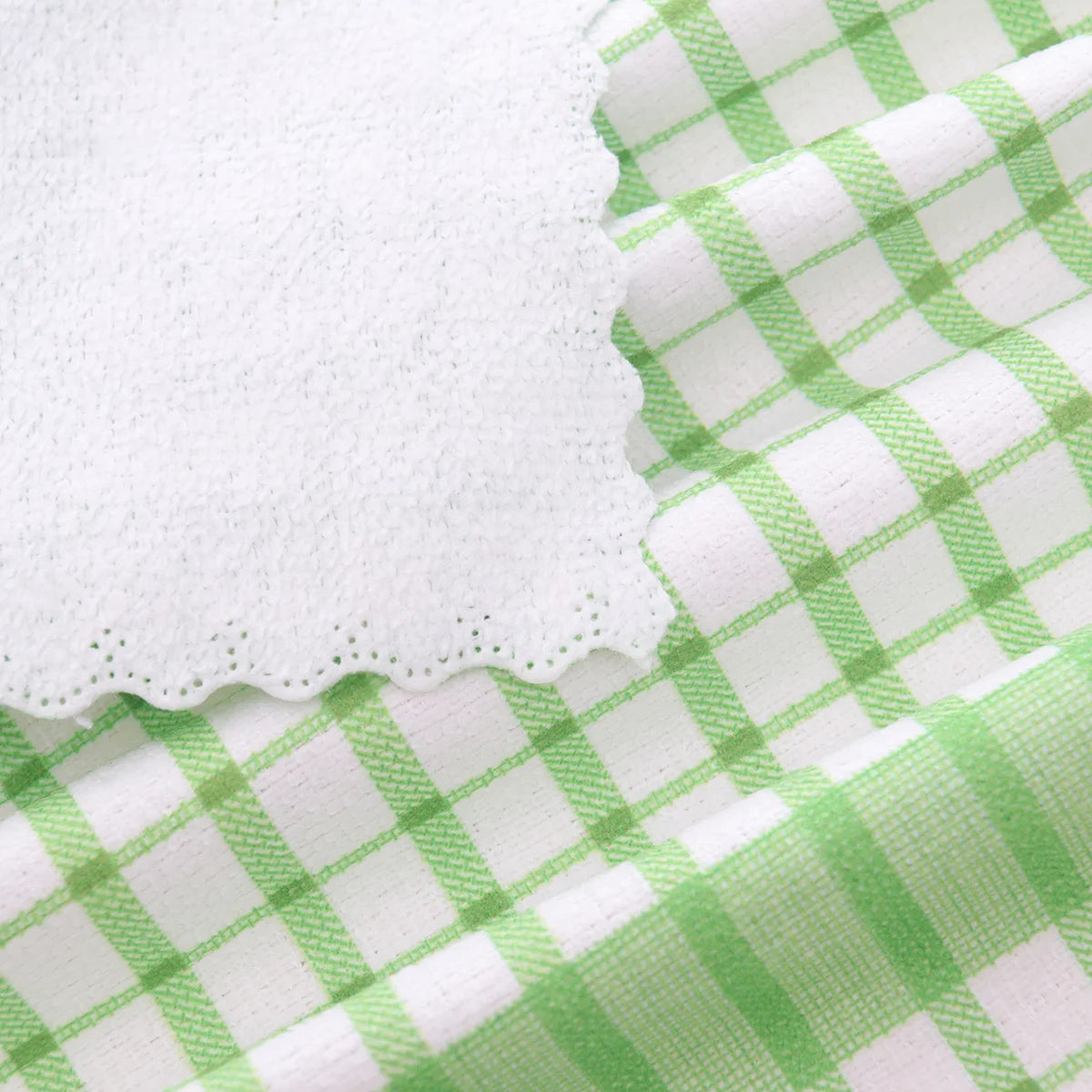 6pcs/12pcs Modern Printed Checkered Dish Towels, Scouring Pads, Kitchen Towels, Super Soft with Strong Absorbency Kitchen Towels