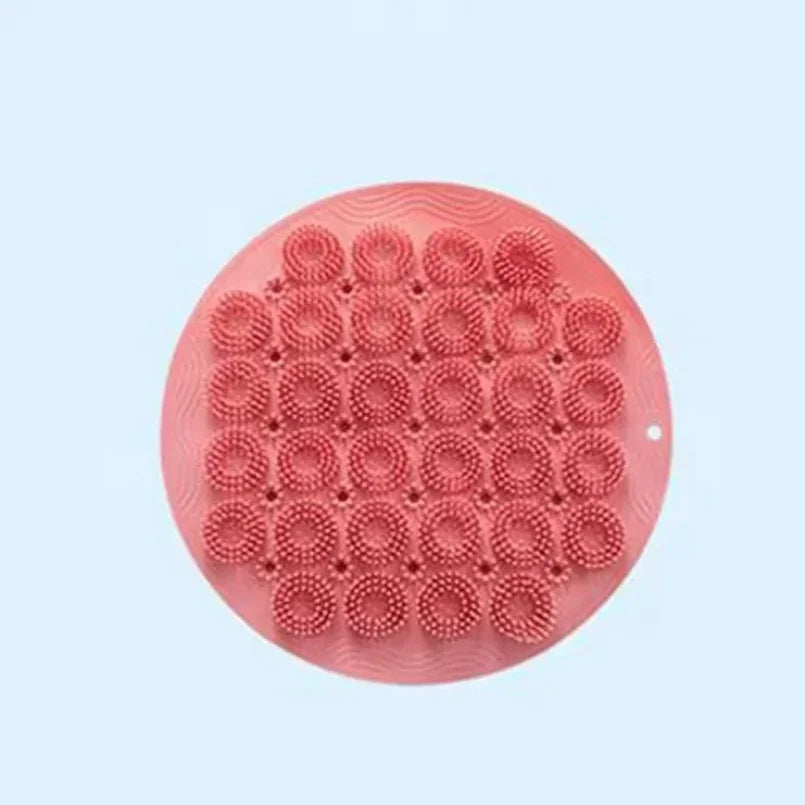 Exfoliating Shower Massage Scraper Bathroom Non-slip Bath Mat Back Massage Brush Silicone Foot Wash Body Cleaning Bathing Tool