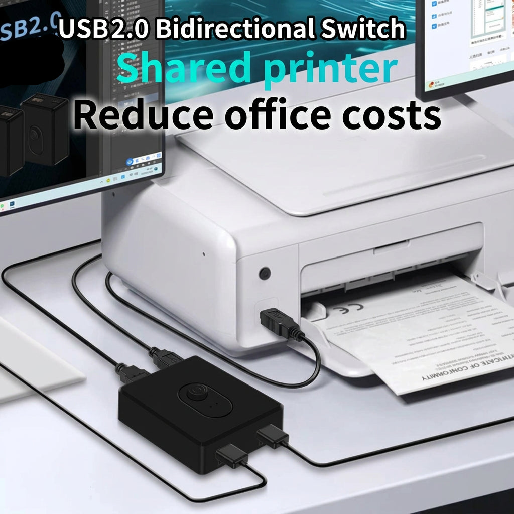 USB 3.0 KVM Switch 1x2/2x1 USB Hub Bidirectional USB2.0 Switcher USB3.0 Extender Shared Controller for PC Keyboard Mouse Printer