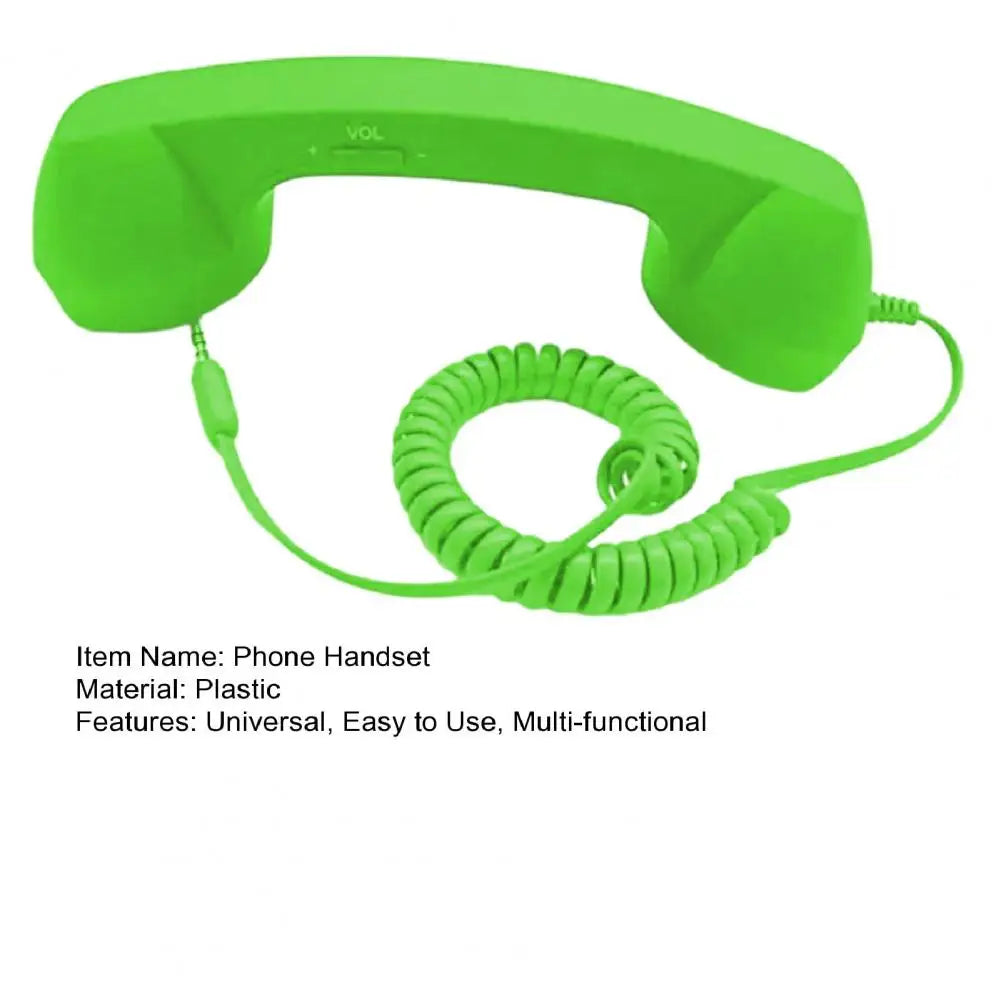 Telephone Handset Retro Phone Handset with 3.5mm Jack Universal Smartphone Receiver Vintage Cellphone Microphone Speaker