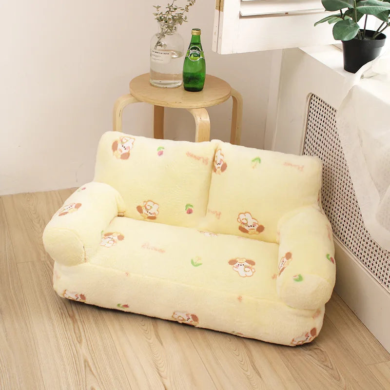 Luxury Winter Pet Cat Sofa Washable Dog Nest Puppy Small Pet Kitten Dog Bed Indoor Kennel House Comfortable Cat Bed Pet Supplies