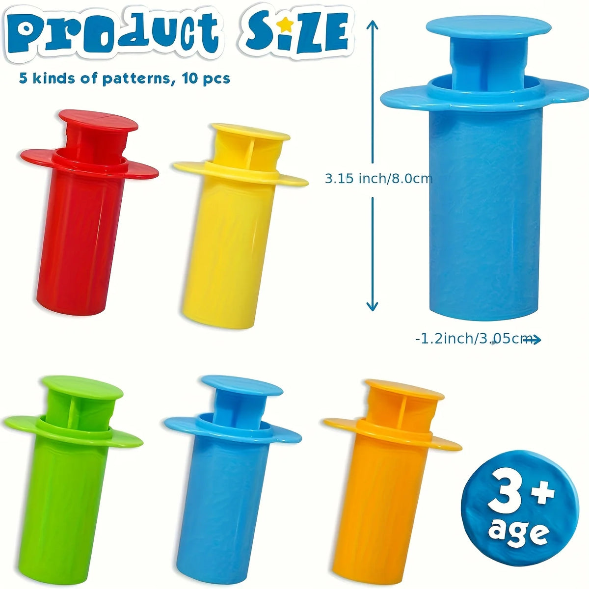 10/20/30/40 Pack Clay Dough Tool Set Play Dough Non Toxic Modeling Dough Extruder Set - Various Colors