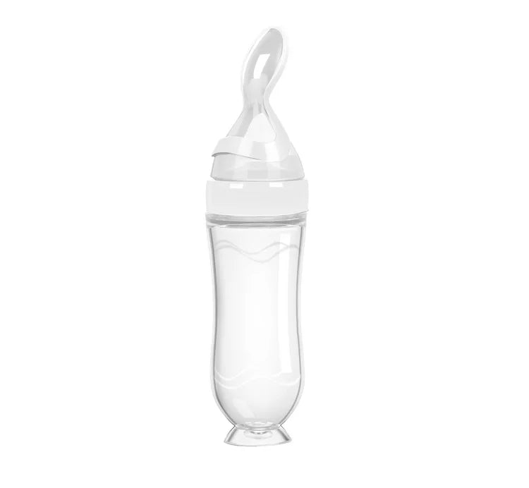 Baby Silicone Squeezing Feeding Bottle Newborn Baby Training Spoon Infant Cereal Food Supplement Feeder Baby Safe Tableware