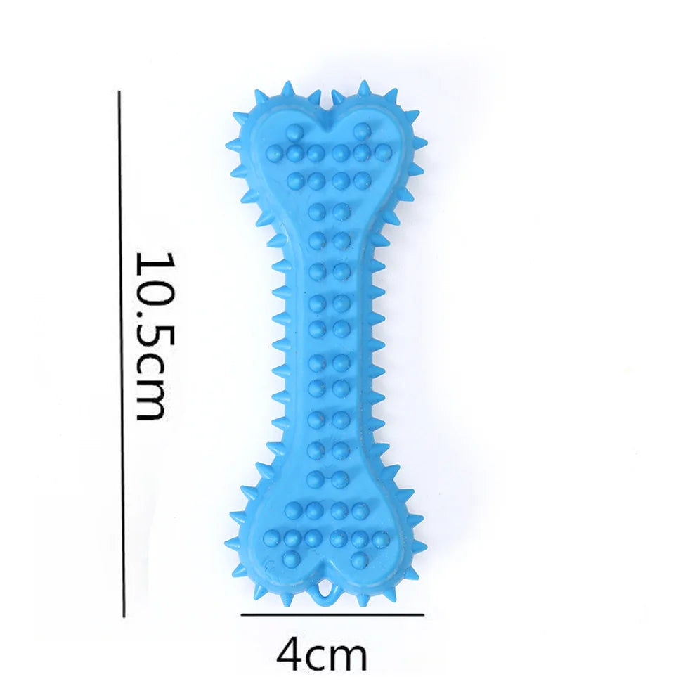 1PC Pet Chew Toy Soft Rubber Bite-resistance Bone Shape Teeth Grinding Chewing Toys for Small Dogs Training Pet Supplies Brush