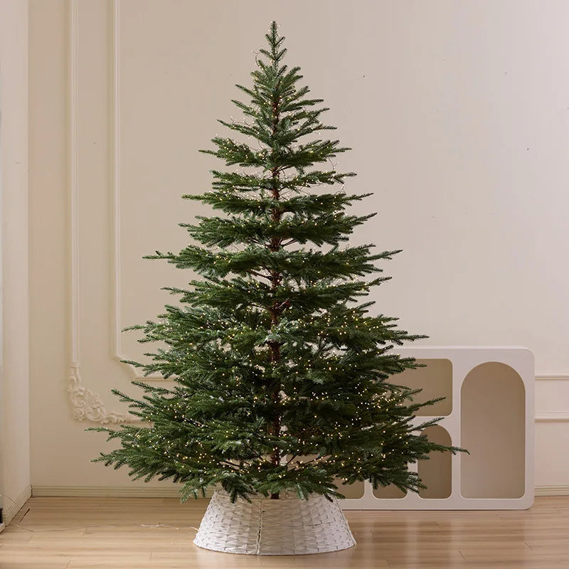 2.1M Pure PE Christmas Tree Minimalist Style Christmas Decor Artificial Tree for Home Living Room Indoor Christmas Atmosphere