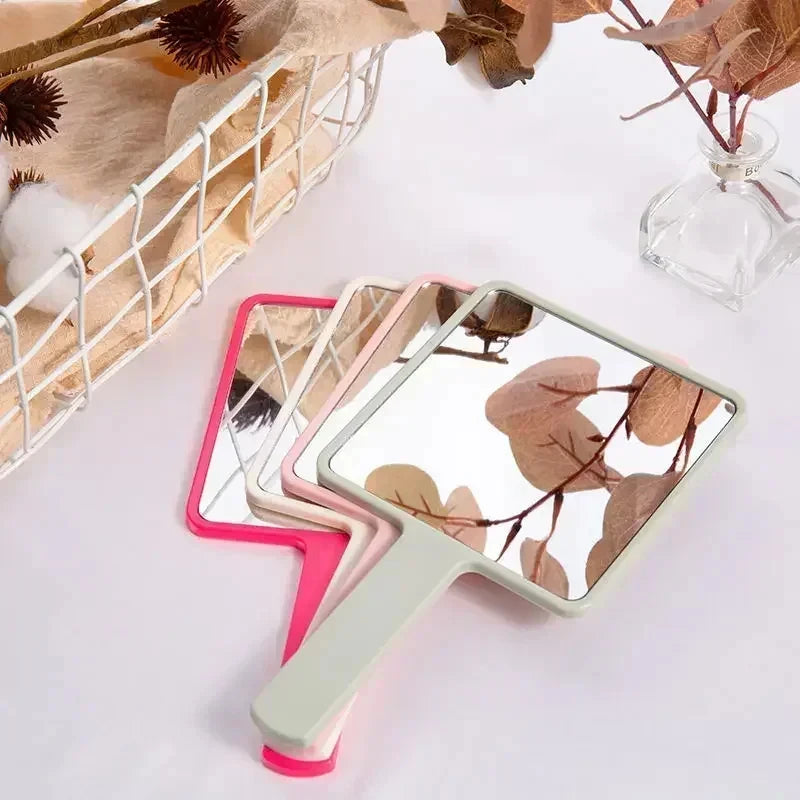 1/2/3pcs Eyelash Extension Handheld Makeup Mirror Square Makeup Vanity Mirror With Handle Hand Mirror SPA Salon Compact Mirrors
