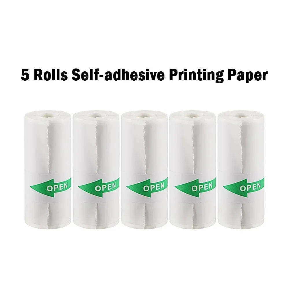 HD Mini Portable Thermal Printer 57mm Self-Adhesive Paper Label Sticker for Phone Picture Photo Printing Universal Portable Label