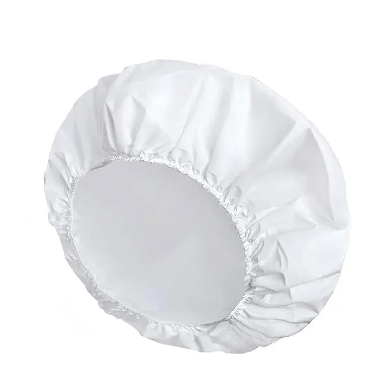 Cuffia doccia antiscivolo in plastica riutilizzabile, cuffia per capelli da bagno con elastico