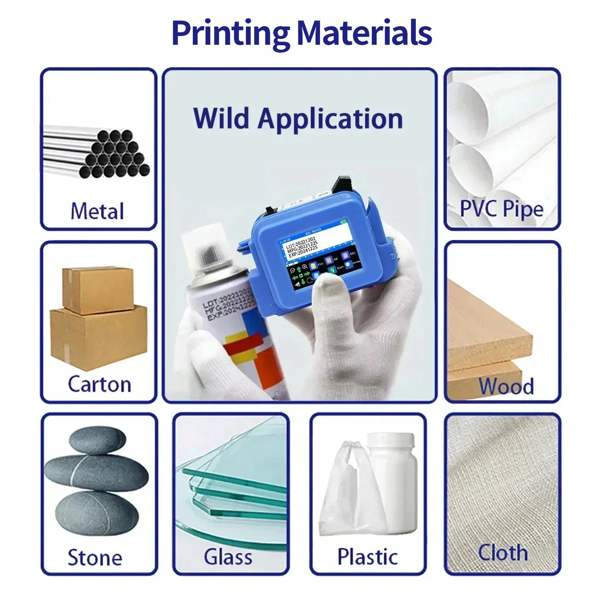 EURANNIT XMINI 12.7mm Portable Mini Inkjet Printer with Fast Dry Ink for Logo Expire Date QR Barcode Batch Number Label Printer
