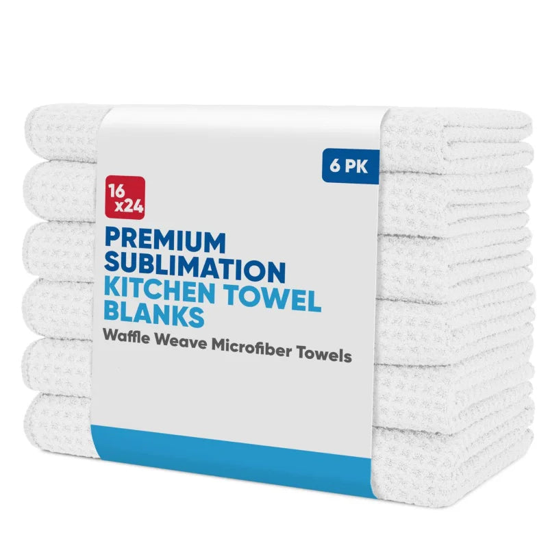 3/5/7Pcs, 40×60 Cm, 100% Polyester Blend White Waffle Weave Kitchen Towels, Ultra-Soft and Highly Absorbent Dishcloths