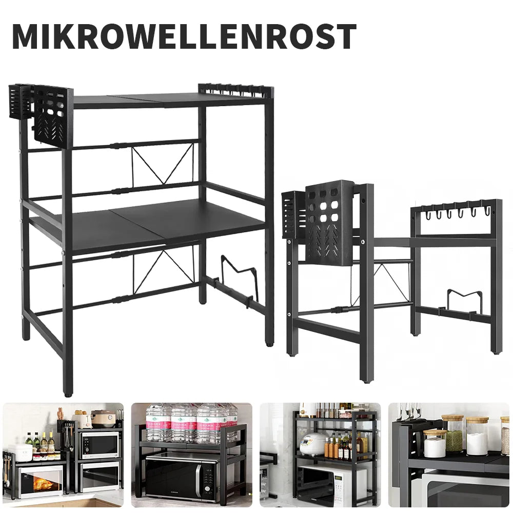Microwave Oven Shelf Stand Rack Microwave Storage Rack Modern Kitchen Storage Rack Kitchen Accessories Organizer Shelf