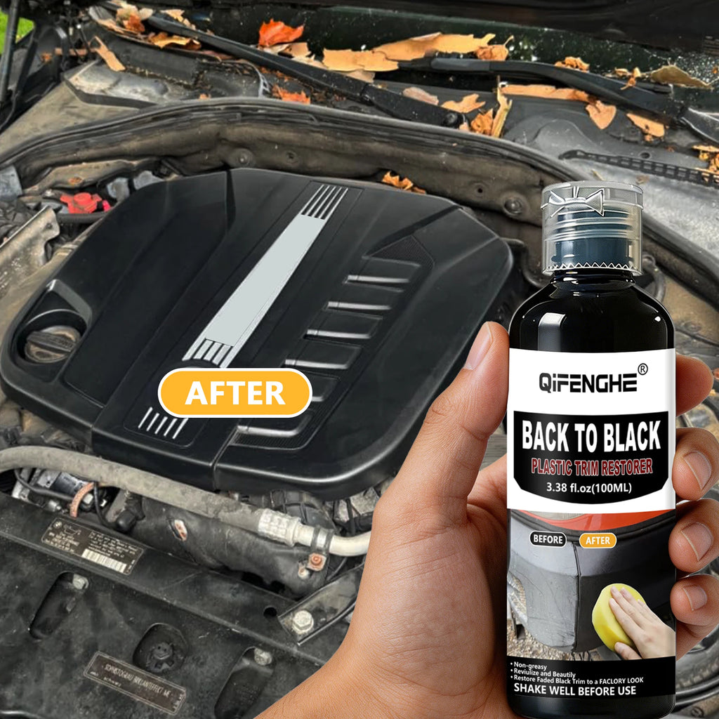 Black Trim Restorer - Lasts 6+ Months, Dye Infused Waterproof Plastic Restorer for Cars - Perfect for Faded Bumpers, Trim & Vinyl