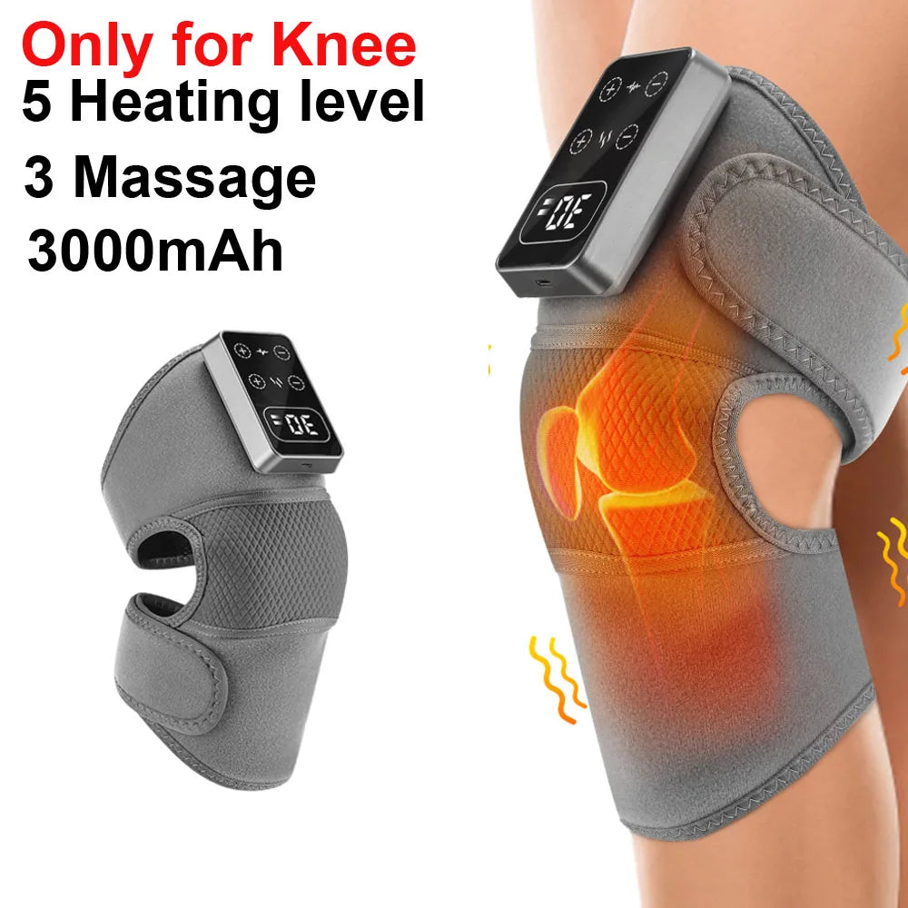 1PCS Electric Heating Knee Massager Joint Knee Leg Pad Vibration Knee Leg Massage Cordness Massager Warp