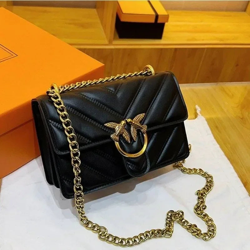 Stylish Leather Diaper Bag, Elegant Crossbody Handbag For Women, Luxury Designer Logo Large Capacity Tote Mommy Bag