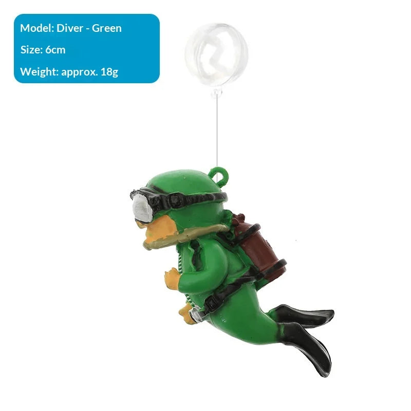 Mini Floating Diver Aquarium Ornaments Fish Tank Decoration Luminous Green Cute Small Floating Ball Aquarium Accessories Acuario