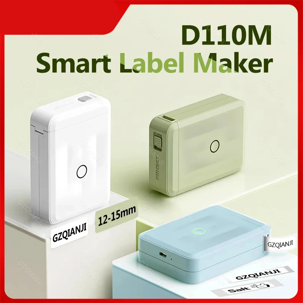 Niimbot D110 Smart Portable Label Printer Mini Pocket Thermal Sticker Maker Self-adhesive Label Papers For Office Home USE