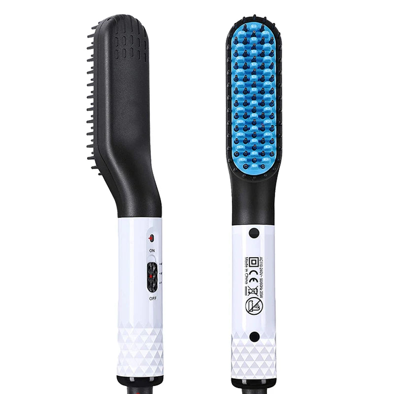 Electric Hot Comb Straightener Multifunctional Quick Heated Men Beard Care Brush Beard Anti-Scald Straightener Comb Hair Tools