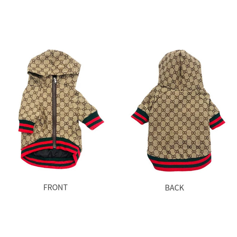 Autunno Inverno Fantasia 8 Giacca per animali domestici Vestiti per gattini Cappotto per cuccioli Bulldog Corgi Cane Moda Giacca a vento Designer Abbigliamento di lusso per cani