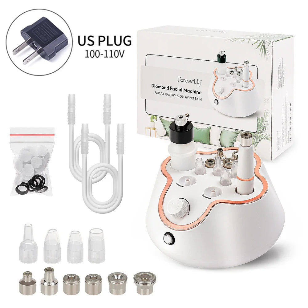 Foreverlily Diamond Microdermabrasion Dermabrasion Machine Water Spray Exfoliation Beauty Machine Wrinkle Face Peeling Machine
