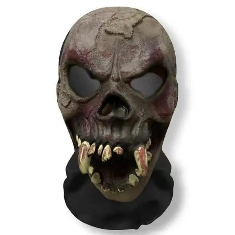 1Pcs Halloween Skull Mesh Printed Head Cover, Sun-Protective And Breathable Face Mask With Visibility, Festival Party Head Cover
