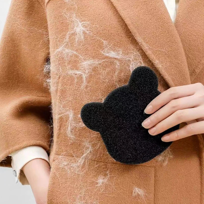 4/2 Sets of Household Pet Hair Remover, Bear-Shaped Adhesive Sponge for Washing Machine, Reusable, Suitable for Washing Machine and Dryer, Black