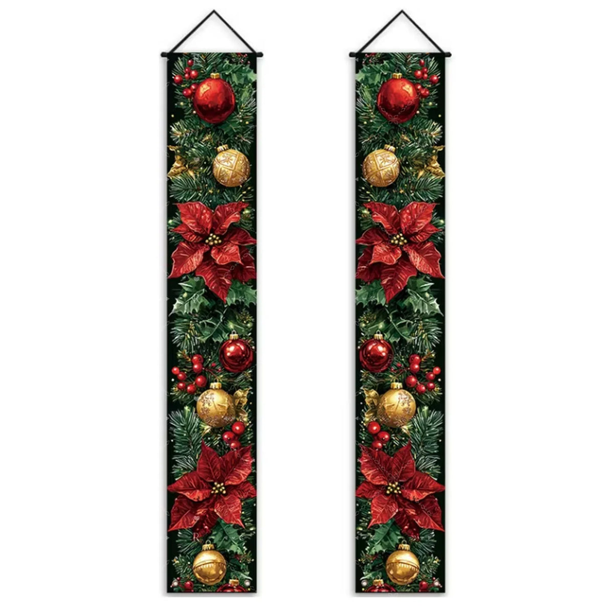 Merry Christmas Theme New Year Party Decorations Couplet Santa Claus Snowman Christmas Tree Wall Door Hanging Flags Banner Props