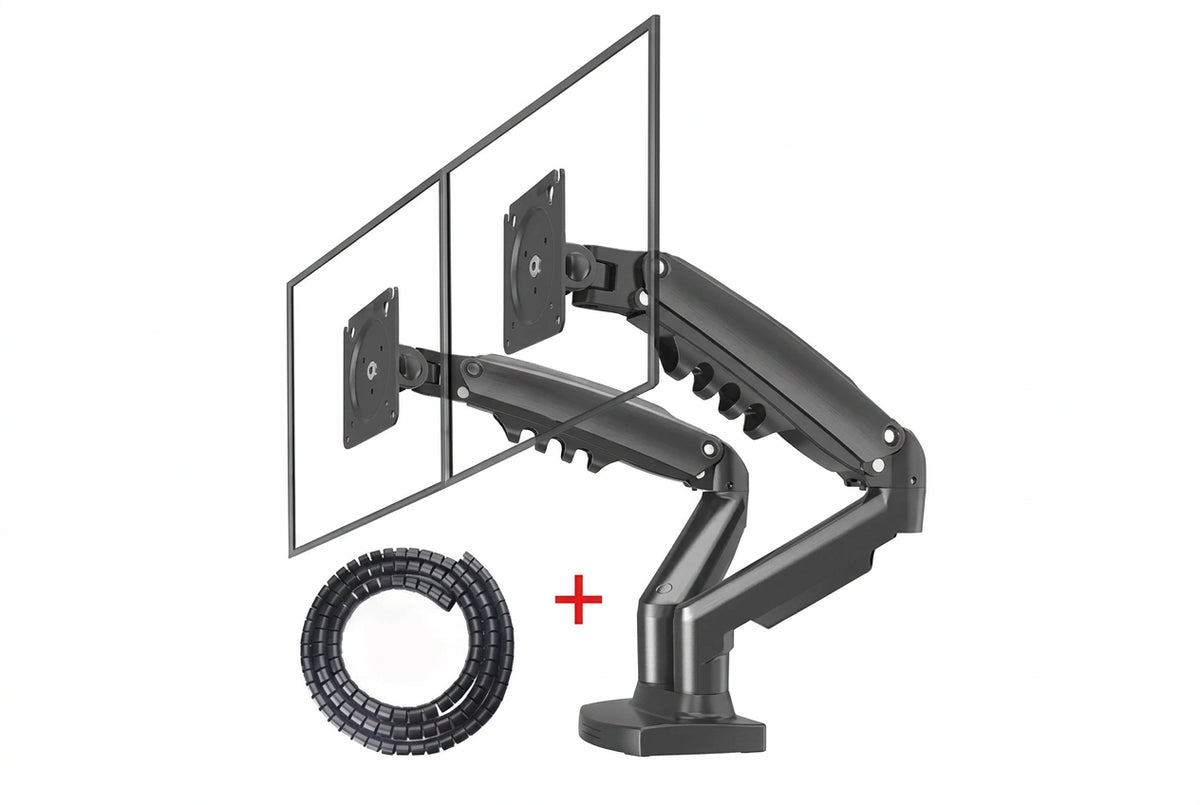 NEW F160 Gas Spring 10'-27' Dual Monitor Holder Arm Desktop 360 Rotate Computer Holder 2-9KG Monitor Bracket with 2 USB3.0