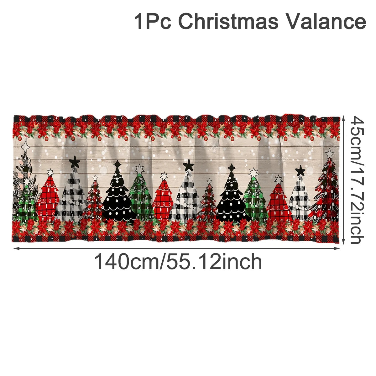 Christmas Short Curtain Merry Cristmas Decoration for Home. Xmas Ornament Navidad New Year Gift for Kitchen Living Room
