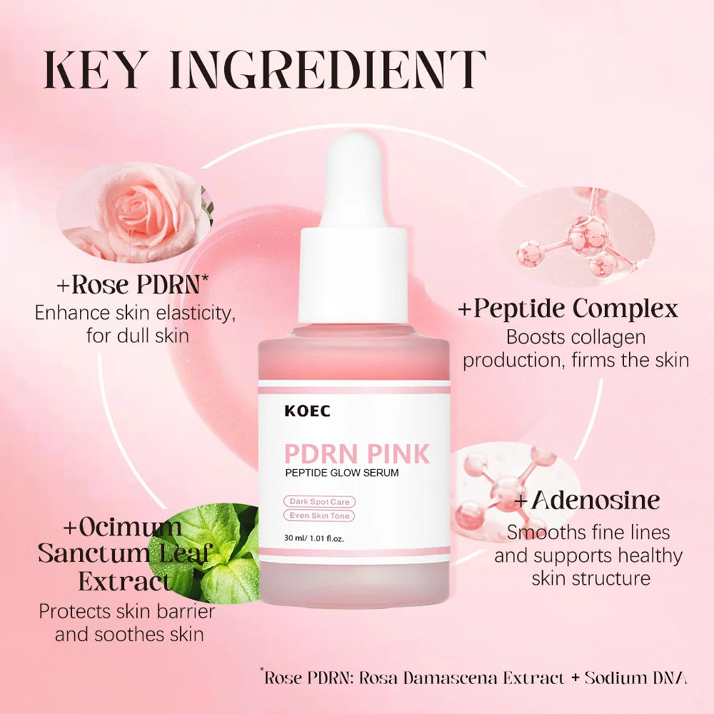 30ml PDRN Pink Peptide Serum Anti-aging Serum Hydrating Brightening Moisturizing Firming Improve Skin Tones Korean Skincare