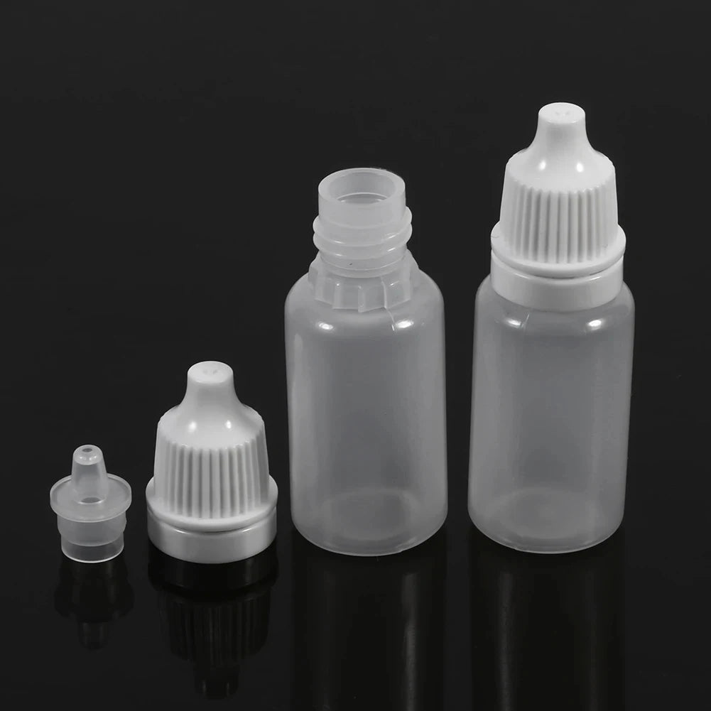 50/100PCS Plastic Dropper Bottle 5ml/10ml Portable Squeezable Semi-transparent Empty Refillable Bottles Travel Liquid Containers