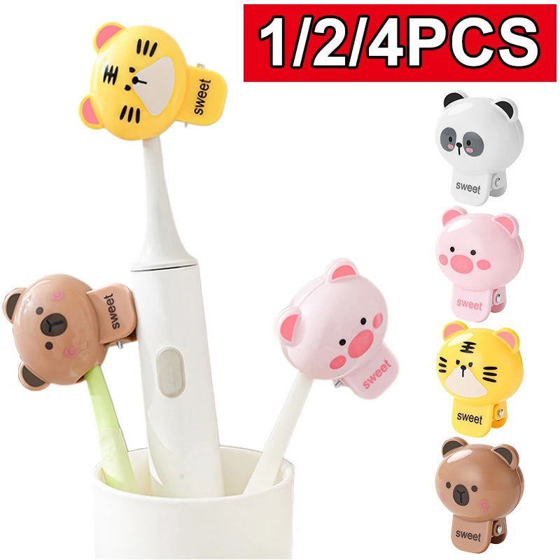 1/2pcs Animals Toothbrush Head Cover Clips Capibara Household Travel Portable Electric Toothbrush Dustproof Head Protector Cap