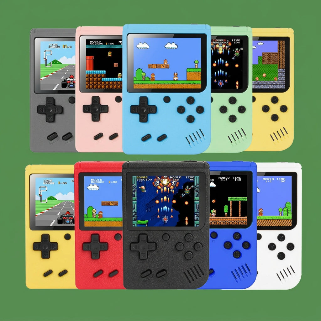 Retro Portable Built in 500 in 1 Games 8 Bit 3.0 Inch Macarone Mini Handheld Video Game Console Color LCD Kids Color Game Player