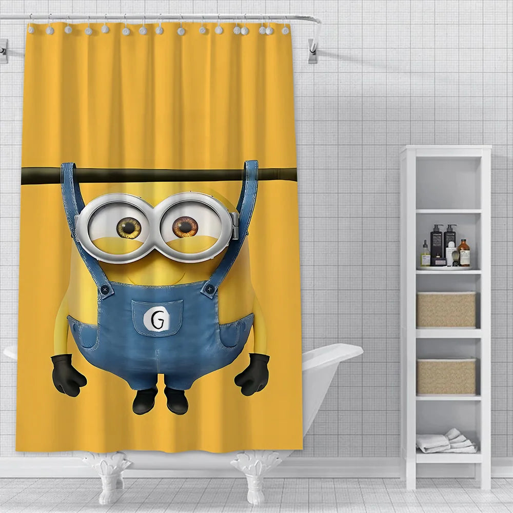Shower For M-Minionss Curtain Waterproof Polyester Fabric Paint Colorful Bath Curtains Home Bathroom Decor Curtain With Hook