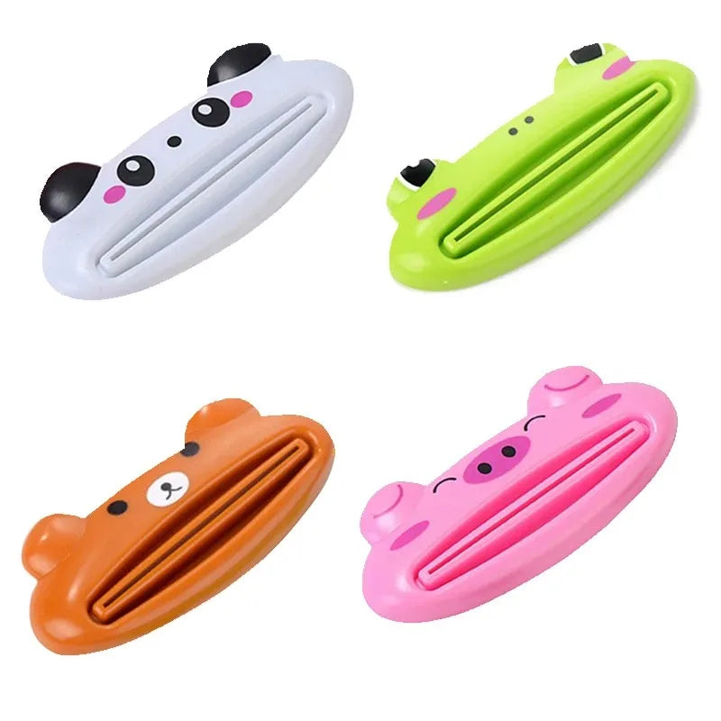 New Type Squeezer Cute Cartoon Manual Toothpaste Squeezer Cute Frog Animal Shape Cleanser Manual Press Lazy Essential Set