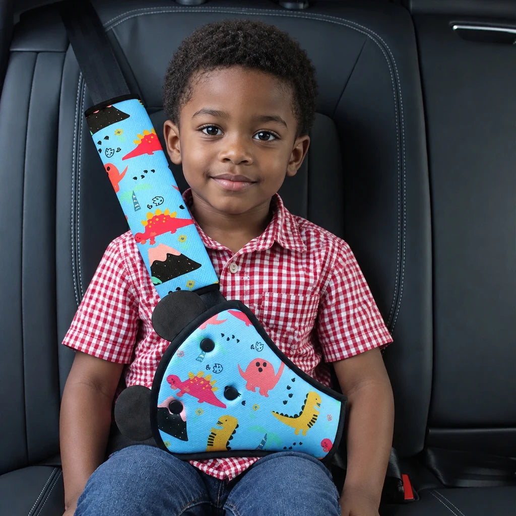 Kids Seat Safety Belt Adjustment Interior Car Seat Belt Kit Anti Strangulation Neck Limiter For Child Safety Belt Protector Belt