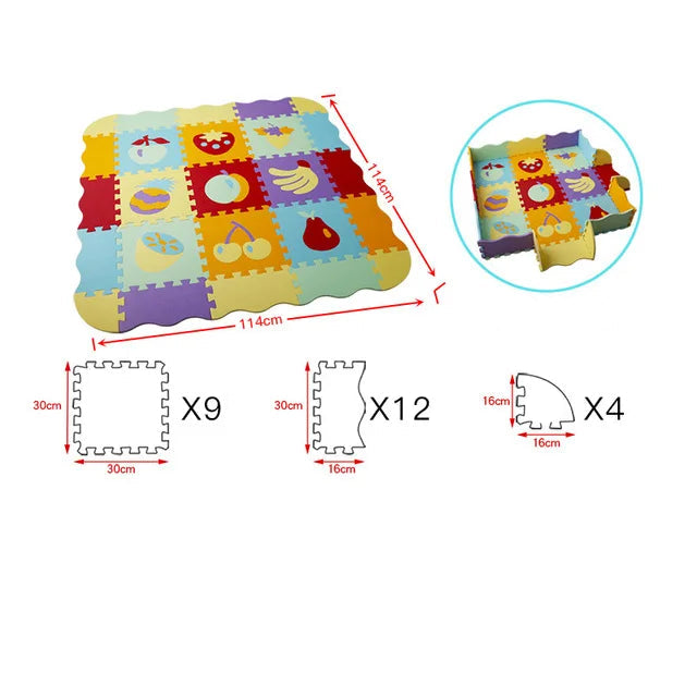 Animal Pattern Baby Play Mat Puzzle Toys For Kids Children EVA Foam Yoga Crawling Mats Floor Tapete Room Decor Baby Child Gifts