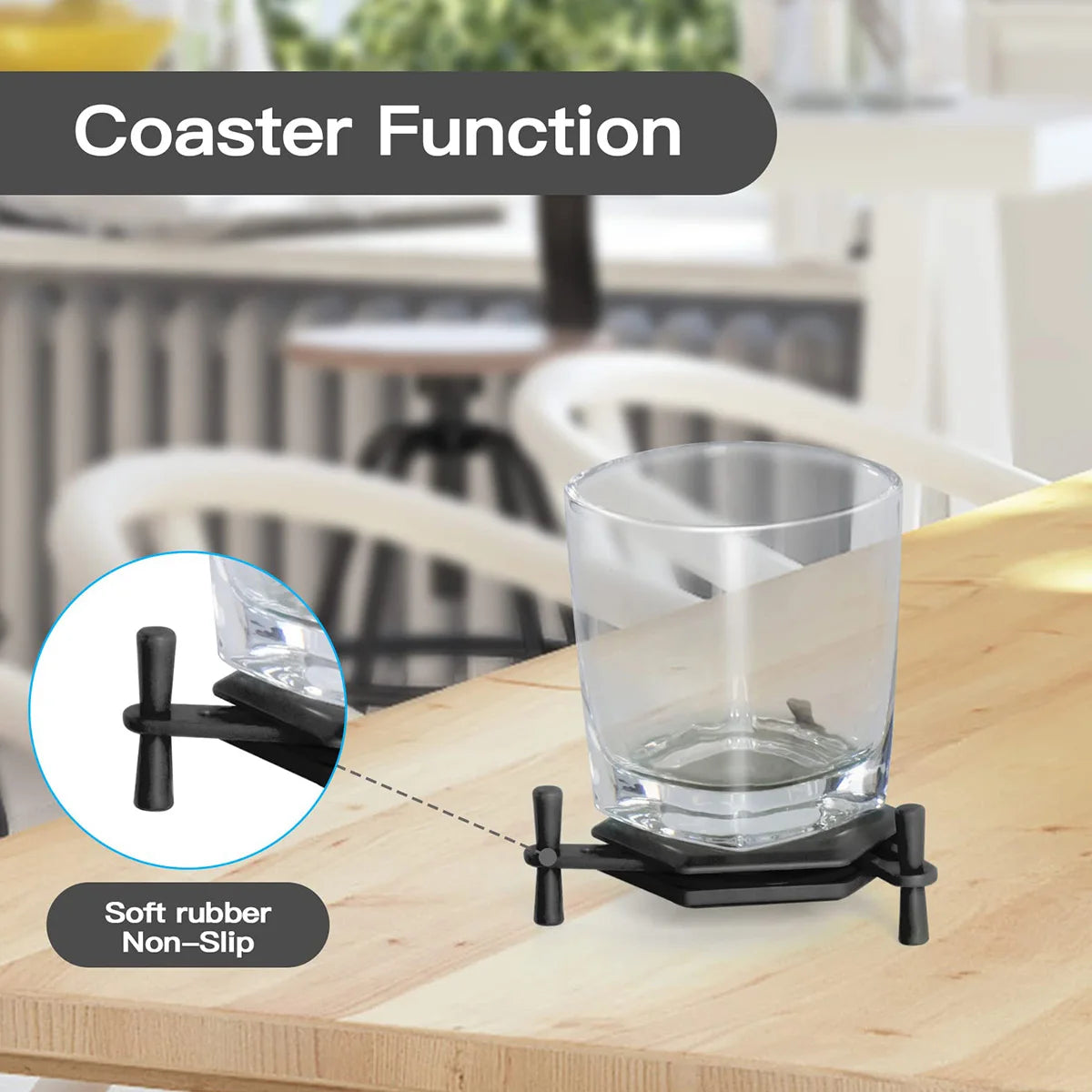 6/12Pcs Coffee Mug Holder Adjustable Drinkware Stackable Organizer Space Saver Kitchen Cup Storage Rack for 3.0 to 4.5inch Cup