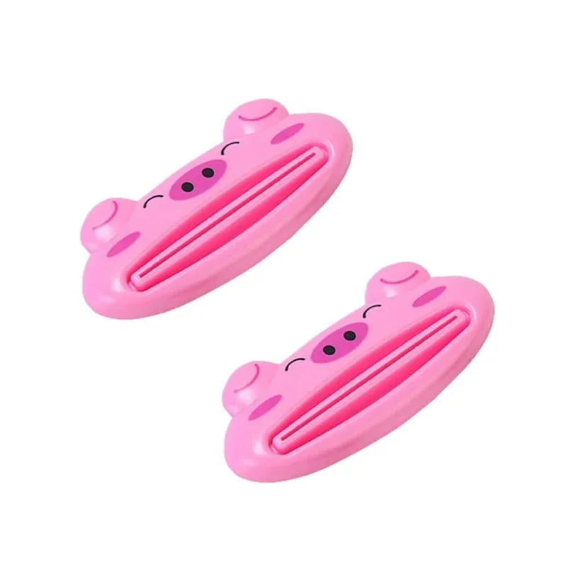 New Type Squeezer Cute Cartoon Manual Toothpaste Squeezer Cute Frog Animal Shape Cleanser Manual Press Lazy Essential Set