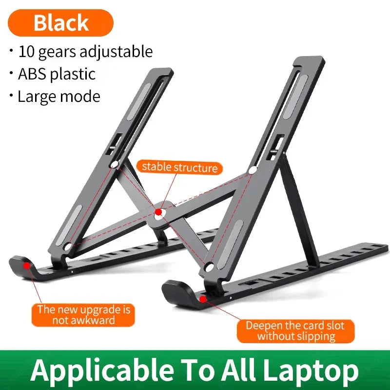 Adjustable Laptop Holder Portable Foldable Computer Monitor Holder Notebook Stand For Macbook Air iPad Tablets Base Accessories