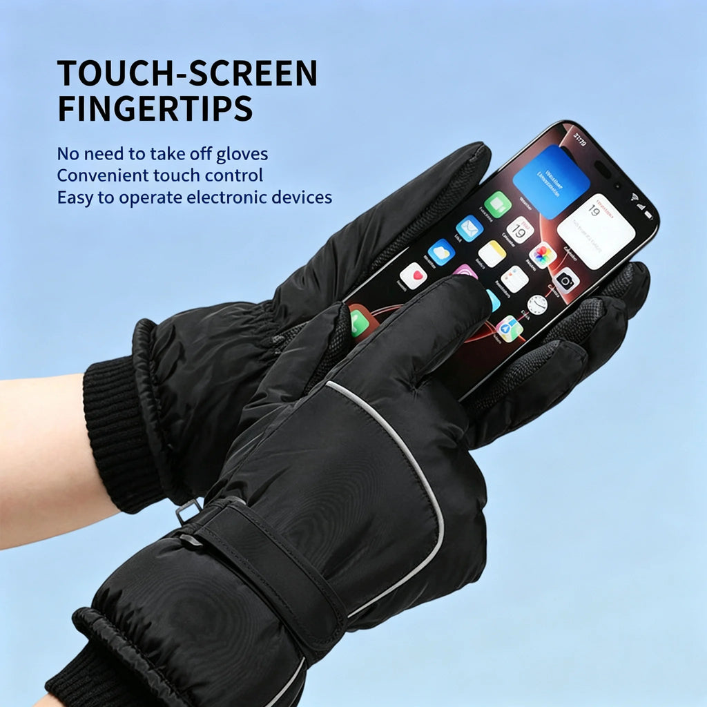 Men Women Professional Winter Thermal Ski Gloves Waterproof Touch‑screen Snow Gloves Warm Windproof Motorcycle Outdoor Sports