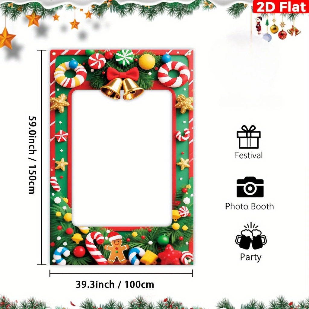 Christmas Photo Booths Merry Christmas Decoration for Home Pendant Xmas Backdrop Ornament Navidad Natal New Year Gift