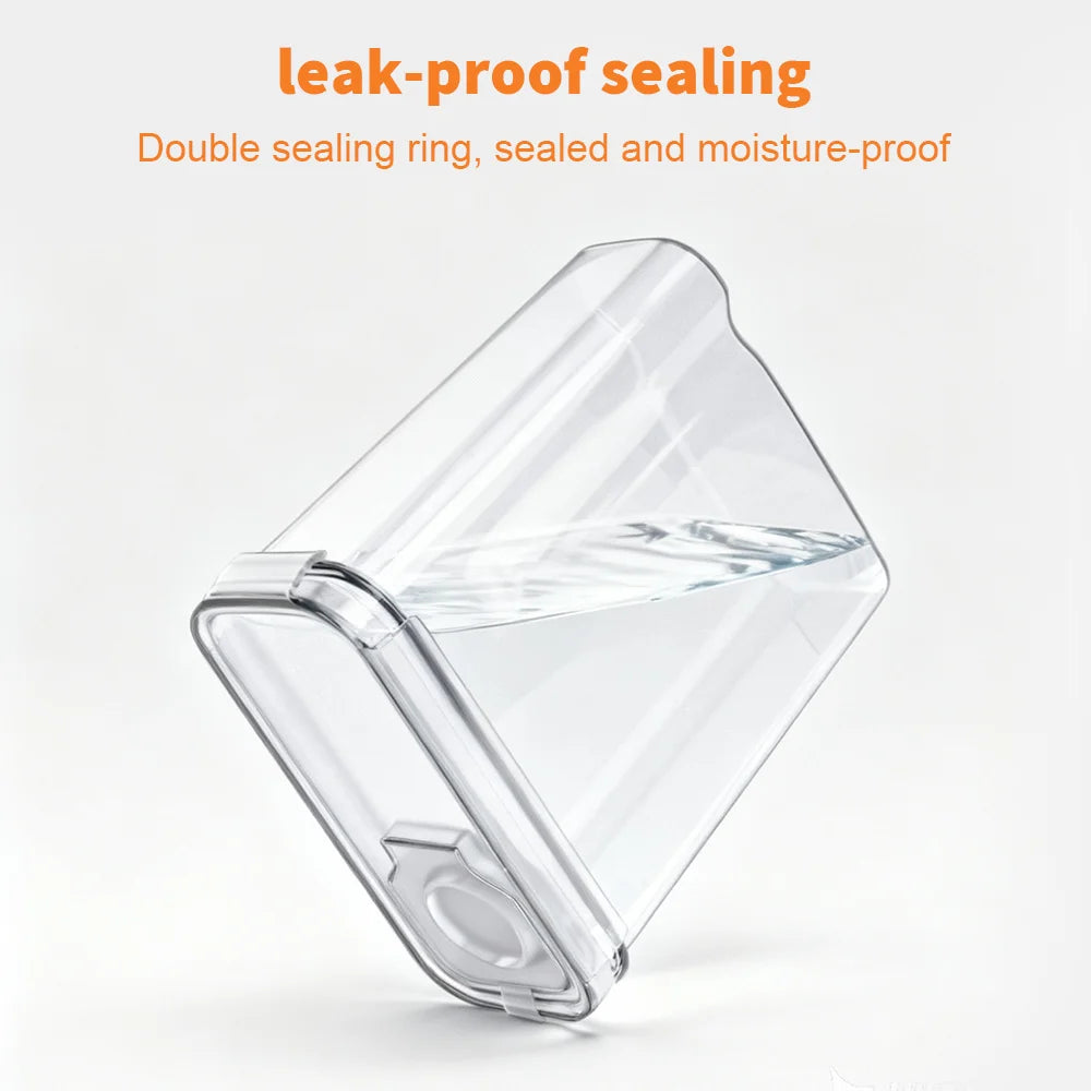 Airtight Food Storage Containers With Lid 4/8/12Pcs Storage Jar Cereal Dispenser Kitchen Organizer Transparent Sealed Tank