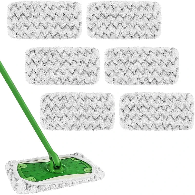 Panno di ricambio per mocio piatto con elastico rinforzato, in pile corallo/microfibra/ciniglia, panno rotante per la pulizia del bagno