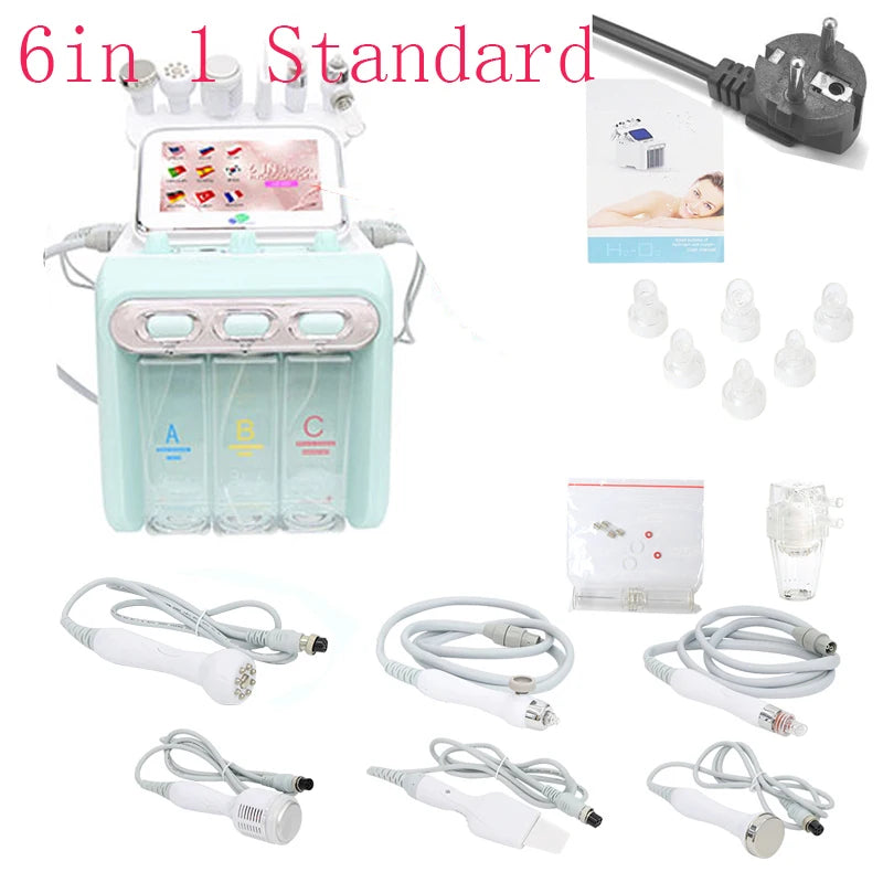 6/7 in 1 Dermabrasion Peel Spa Facial Machine Skin Rejuvenation Hydro Dermabrasion  Aqua Deep Cleaning Skin Care Device
